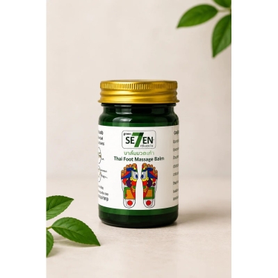 Picture of Green Seven Thai Foot Massage Balm - Traditional Herbal Formula for Reflexology & Pain Relief | 50g