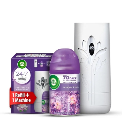 Picture of Air Wick Freshmatic Essential Oil Automatic Spray Lavender 250ml (Free Refill & Battery)