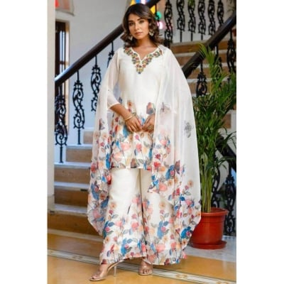 Picture of Hamim Fashion Georgette Western 3 piece - Multicolor