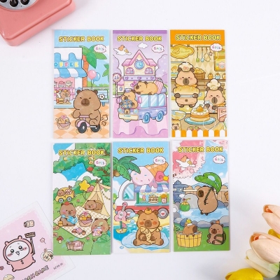 Picture of Kapibala Cute Cartoon Sticker Book Set – Creative Journaling & DIY Decoration Stickers for Kids, Students & Adults | Perfect for Children’s Gifts, School Rewards, Scrapbooking, Diary, Planner & Craft Projects - The Asia Express-Multicolor
