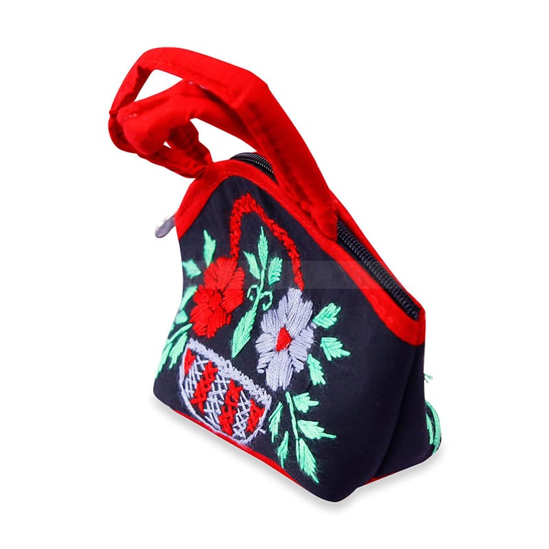 Picture of Baby -Nakshi Design Handicrafts Multicolor Fashionable Gorgeous Hand Bag Women Hand-made Cosmetics bag Ladies bag Women bag.- Innovative - Red