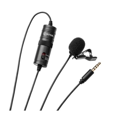 Picture of Boya BY-M1(Official-2Y Warranty) Omni-Directional Lavalier Microphone-Black