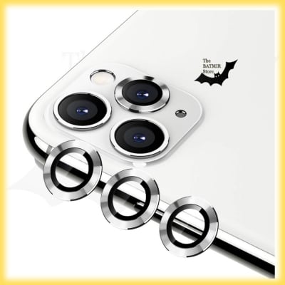 Picture of Camera Protector for iPhone 11 Pro Max White WSKEN Ring Camera Lens Protector for Mobile