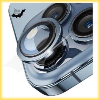 Picture of Camera Protector for iPhone 12 Pro Max Blue WSKEN Ring Camera Lens Protector for Mobile