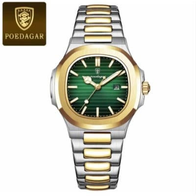 Picture of POEDAGAR 789 Luxury Square Watch for men Waterproof Luminous Date Stainless Steel Quartz men’s