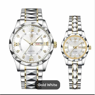 Picture of NEW BINBOND New 2521 Model Relogio Masculino Stainless Steel Luminous Calendar Quartz Couple Watch