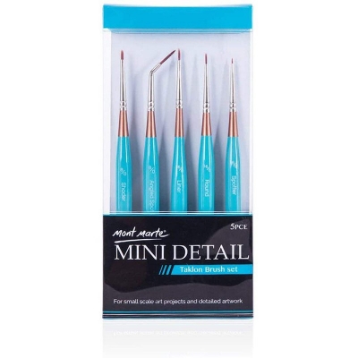 Picture of Mont Marte Mini Detail Brush Set 5pce Blue