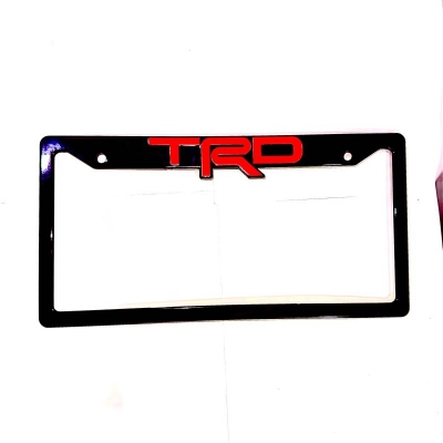 Picture of TRD Glossy Black Car License Number Plate Frame 2 PIS (Made in China )