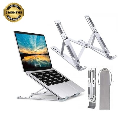 Picture of Laptop stand aluminum alloy adjustable multi-angle laptop stand 10-17 inch tablet notebook laptop stand - cloth stand Silver