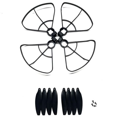Picture of ETL Z908MAX brushless RC Drone Spare Parts Propeller Blades & Blades Protection Guard Z908 MAX Accessories 12 Pcs Black