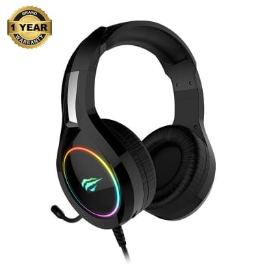 Picture of Havit Hv-H2232D Rgb 3 -5Mm Audio Jack + Usb Gaming Headphone - Elevate Gaming Experience With Havit'S Rgb Gaming Headphone Black