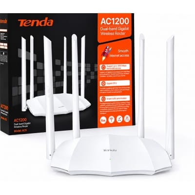 Picture of Tenda AC5 AC1200 Mbps Ethernet Dual-Band Wi-Fi Router Black