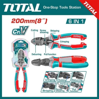 Picture of TOTAL 6-in-1 Multi-Function Diagonal Cutting Pliers -THTMF386 