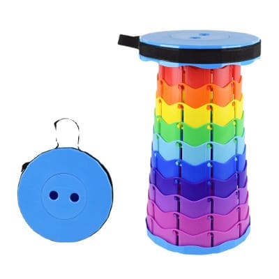 Picture of Folding Stool Portable Telescoping Seat Camping Retractable Adjustable Outdoor Multicolor