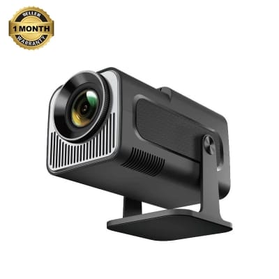 Picture of HY320 Projector Portable 4K Video Support Native  1080P Cinema Outdoor Android 11 Beam Projector Upgraded Version Big Size Black