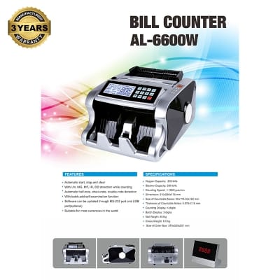 Picture of KINGTON AL 6600 Money Counting Machine with Fake note detector 