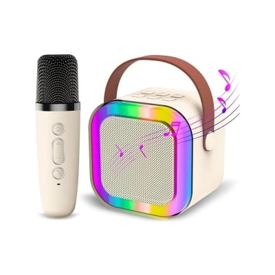 Picture of GKK K12 Karaoke Machine Portable Bluetooth 5.3 PA Speaker With 1 Wireless Microphones Home Family Singing Children's Gifts 