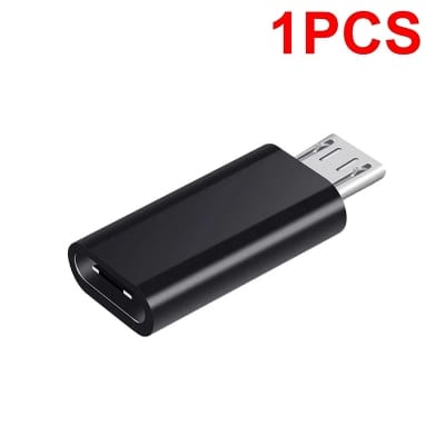 Picture of Type C Female To Micro Male USB Android Adapters USB-C Charger Converter Connector for Samsung Xiaomi Huawei Smart Phone Black 5 pcs, Black 3 Pcs, Black 2 Pcs, Black 1 Pcs