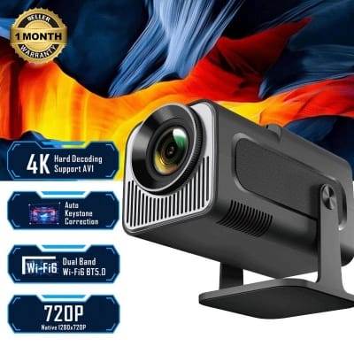 Picture of HY320 Mini -A /Big Projector Portable 4K Video Support Native 720P & 1080P Cinema Outdoor Android 11 Beam Projector Upgraded Version 