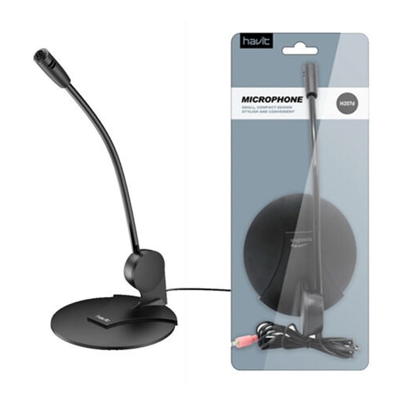 Picture of Havit H207d Stand Microphone with Compact Design, Stylish & Convenient Black