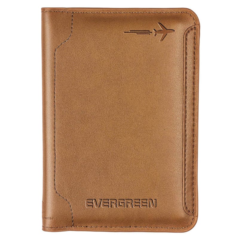Picture of Genuine Leather Passport Holder, Passport Cover with Credit Card Holder for Women and Men Family ID Travel, Genuine Leather Pilot Wallet (Black & Brown) 