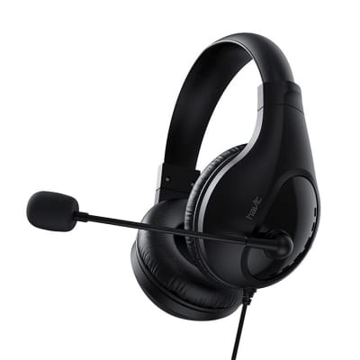 Picture of Havit HV-H2116D Stereo Headset with PC Microphone - Black/Red Black