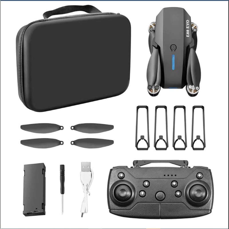 Picture of ETL Mini 2 Drone, Duel Camera , Duel Battery Brashless Intelligent Following UAV Dron Headless Mode Optical Flow Hover Professional FPV RC Drones E88 