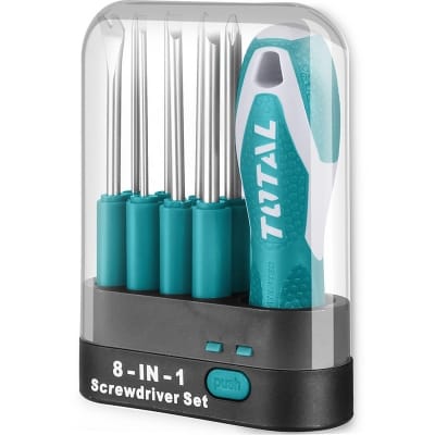 Picture of TOTAL 9pcs Interchangeable Screwdriver Set 