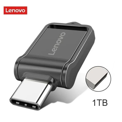 Picture of Lenovo 2TB USB OTG Metal USB 3.0 Pen Drive Key 1TB Type-C High Speed Pendrive Mini Flash Drive  Memory Stick Lenovo 2 TB
