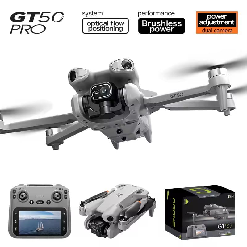 Picture of ETL NEW FPV GT50 4.3-inch screen RC Remote 720 HD Camera High Quality optical flow obstacle avoidance 4.3-inch screen control brushless dual WIFI professional drones camera 