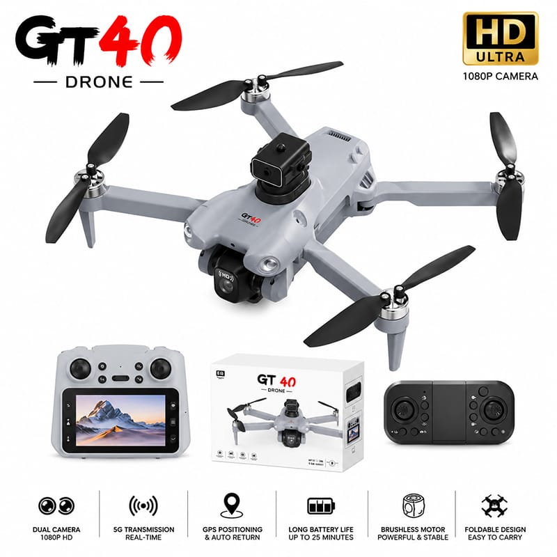 Picture of GT 40 PRO Drone RC Remot brushless Version Duel Battery Duel Camera with 1080 HD 