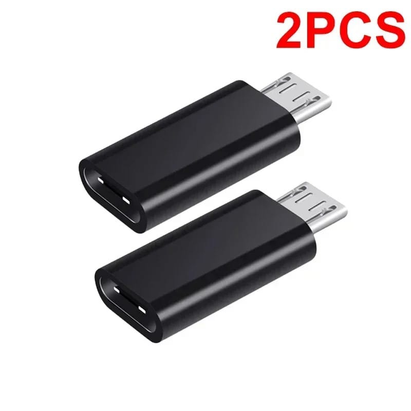 Picture of Type C Female To Micro Male USB Android Adapters USB-C Charger Converter Connector for Samsung Xiaomi Huawei Smart Phone Black 5 pcs, Black 3 Pcs, Black 2 Pcs, Black 1 Pcs