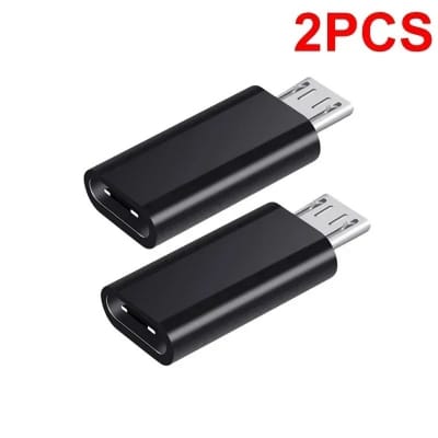 Picture of Type C Female To Micro Male USB Android Adapters USB-C Charger Converter Connector for Samsung Xiaomi Huawei Smart Phone Black 5 pcs, Black 3 Pcs, Black 2 Pcs, Black 1 Pcs