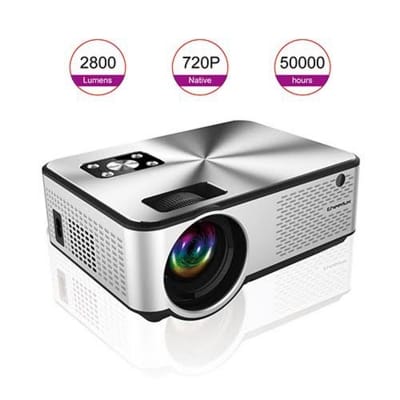 Picture of Cheerlux C9 2800 Lumens Mini HD Projector with Built-in TV Card Grey
