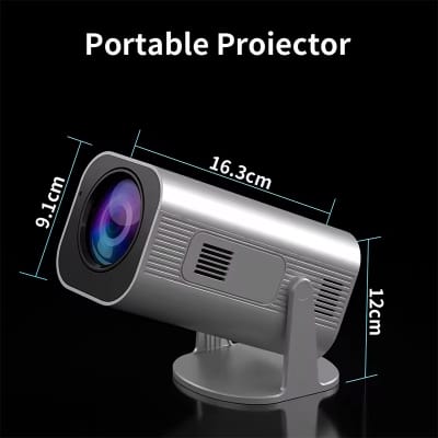 Picture of HY330 Full HD 1080P 4K Video Supported Android 11 WIFI-6 BT-5.0 Portable Projector Black