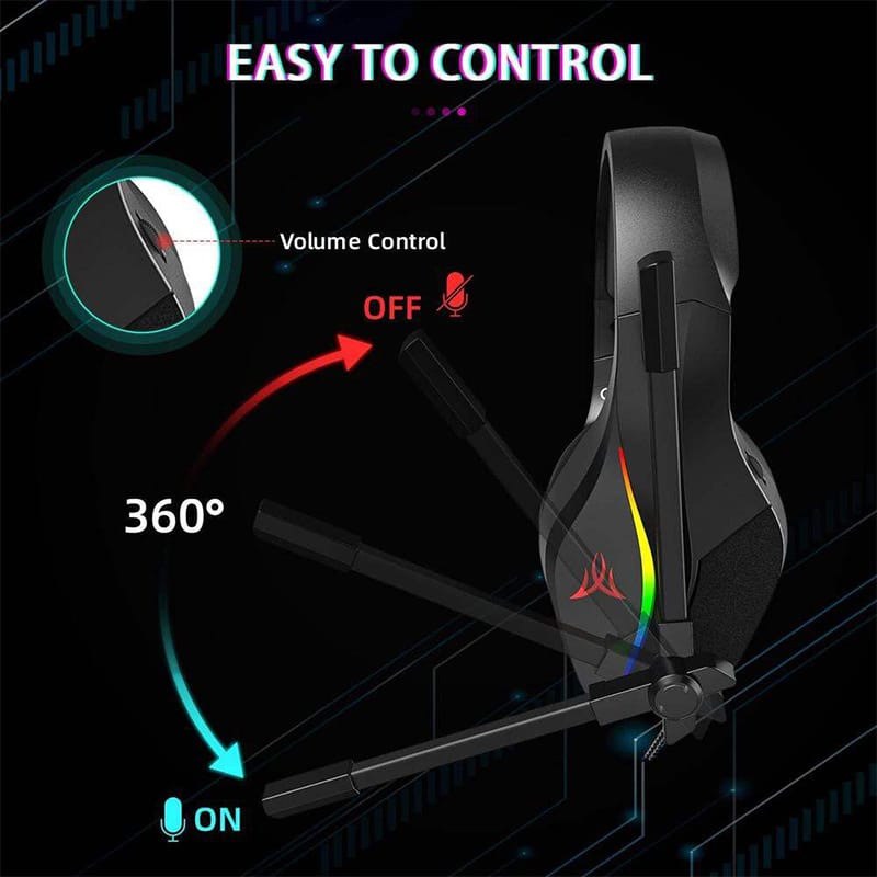 Picture of Havit H2011d-Pro RGB Gaming Wired Headphone Black