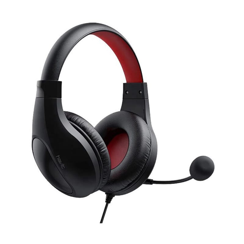 Picture of Havit HV-H2116D Stereo Headset with PC Microphone - Black/Red Black