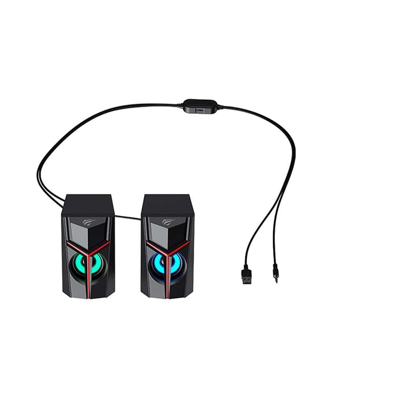 Picture of HAVIT SK206 GAMENOTE RGB LIGHT STEREO USB GAMING SPEAKER Black