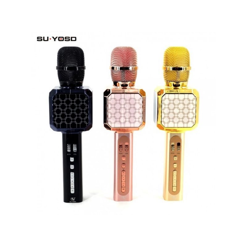 Picture of Magic Karaoke Wireless Bluetooth Microphone Handheld Karaoke Magic Microphone SU YOSD Wirelss microphone Gold
