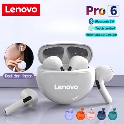 Picture of Lenovo Pro 6 TWS Earphones Control with Microfone Noise Cancelling All Phone Universal Black