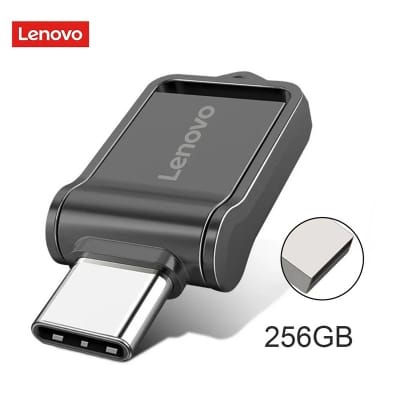 Picture of Lenovo 2TB USB OTG Metal USB 3.0 Pen Drive Key 1TB Type-C High Speed Pendrive Mini Flash Drive  Memory Stick Lenovo 2 TB