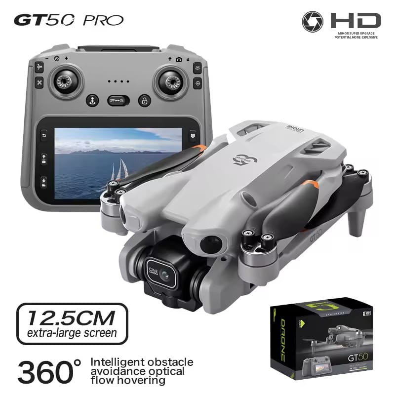 Picture of ETL NEW FPV GT50 4.3-inch screen RC Remote 720 HD Camera High Quality optical flow obstacle avoidance 4.3-inch screen control brushless dual WIFI professional drones camera 