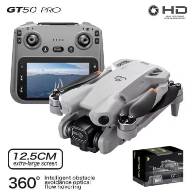 Picture of ETL NEW FPV GT50 4.3-inch screen RC Remote 720 HD Camera High Quality optical flow obstacle avoidance 4.3-inch screen control brushless dual WIFI professional drones camera 
