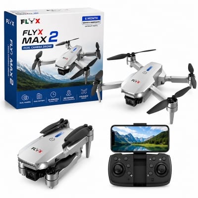 Picture of ETL FlyX Max 2 Drone Duel Camera Duel Battery Long distance Flying 