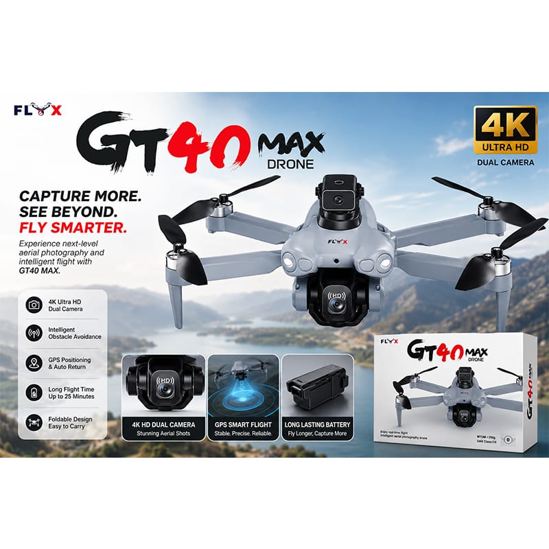 Picture of GT 40 PRO Drone RC Remot brushless Version Duel Battery Duel Camera with 1080 HD 