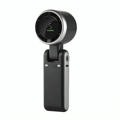 Picture of Popular Mini High-Speed Handheld Turbo Fan Smart Digital Display Wearable Personal Desk Neck Fan with Five Wind Speeds Multicolor