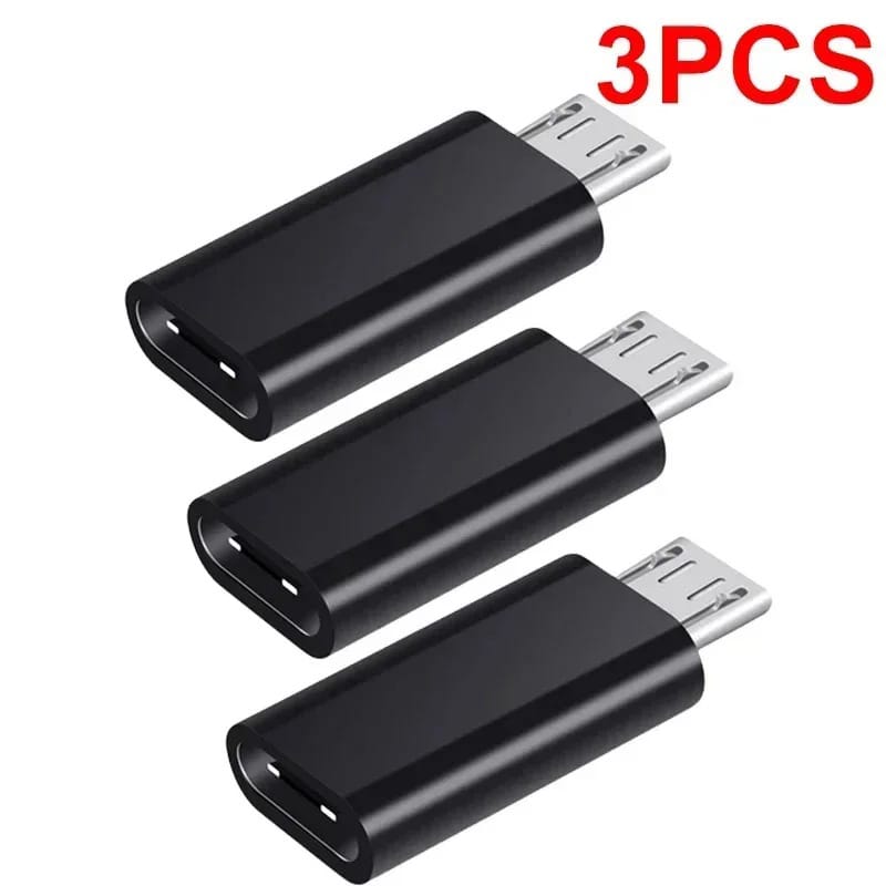 Picture of Type C Female To Micro Male USB Android Adapters USB-C Charger Converter Connector for Samsung Xiaomi Huawei Smart Phone Black 5 pcs, Black 3 Pcs, Black 2 Pcs, Black 1 Pcs