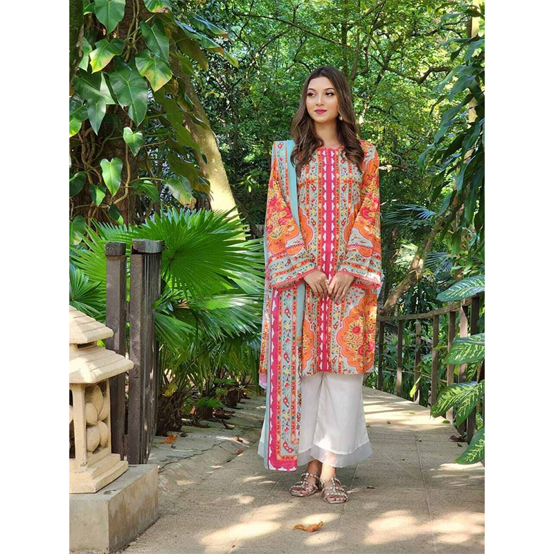 Picture of New Exclusive Readymade three piece - Multicolor