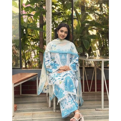 Picture of Luxury Digital Printed Unstitched 3-Piece Lawn Suit - Multicolor