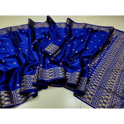 Picture of classy closet Exclusive Designer Screen Print Japani Silk Saree With Blouse for Women